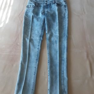 HOT KISS #325 Womens Girls Jeans Stretch High Waist Sz 9 Preowned Good Condition